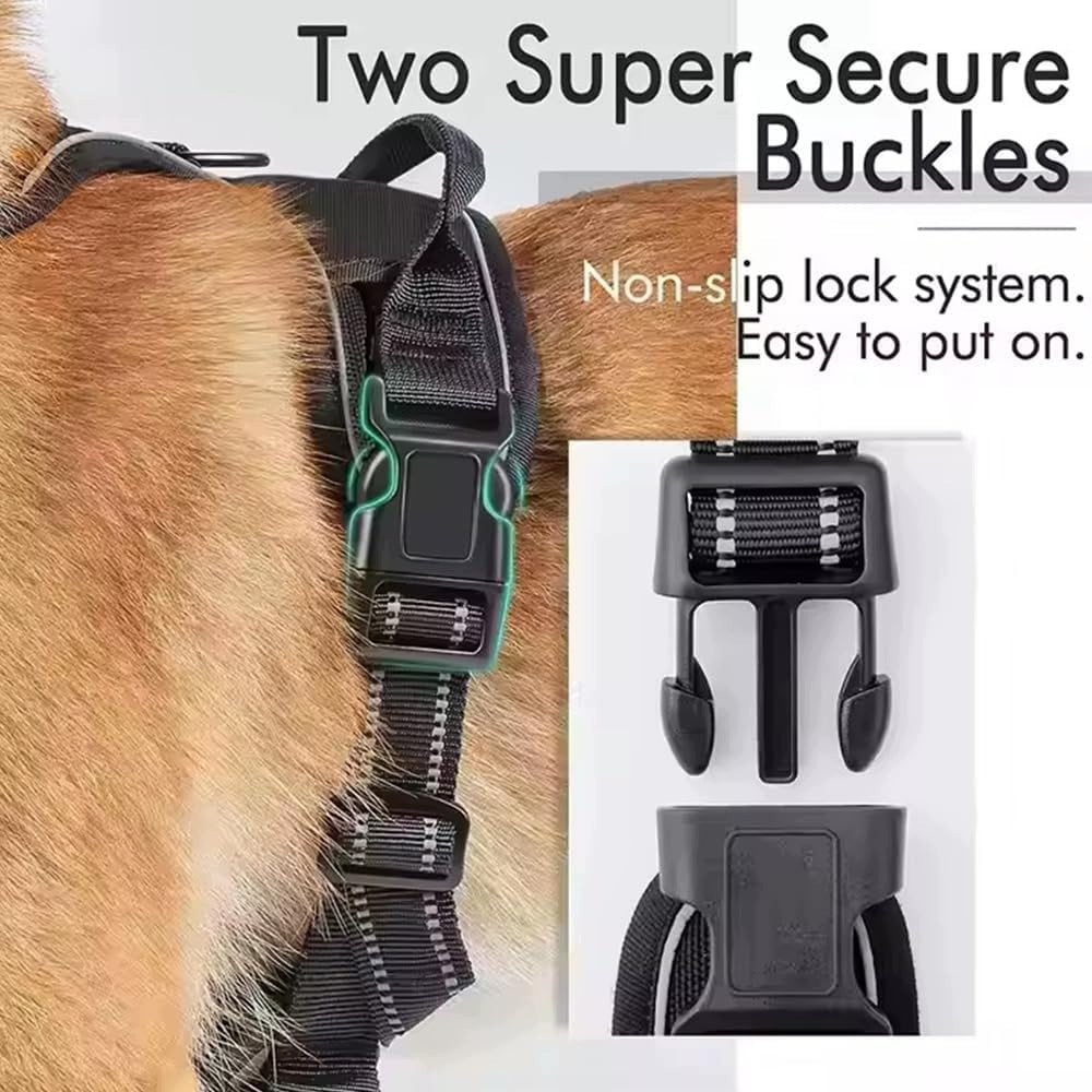 DOG HARNESS ADJUSTABLE REFLECTIVE SIZE L SAFETY Brand KB