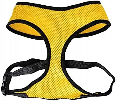 DOG HARNESS ADJUSTABLE SOFT BREATHABLE YELLOW S