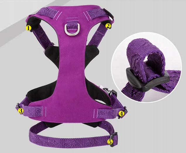 DOG HARNESS ANTI-ESCAPE WATERPROOF WINHYEPET ESCAPE SOFT BLACK S Size S