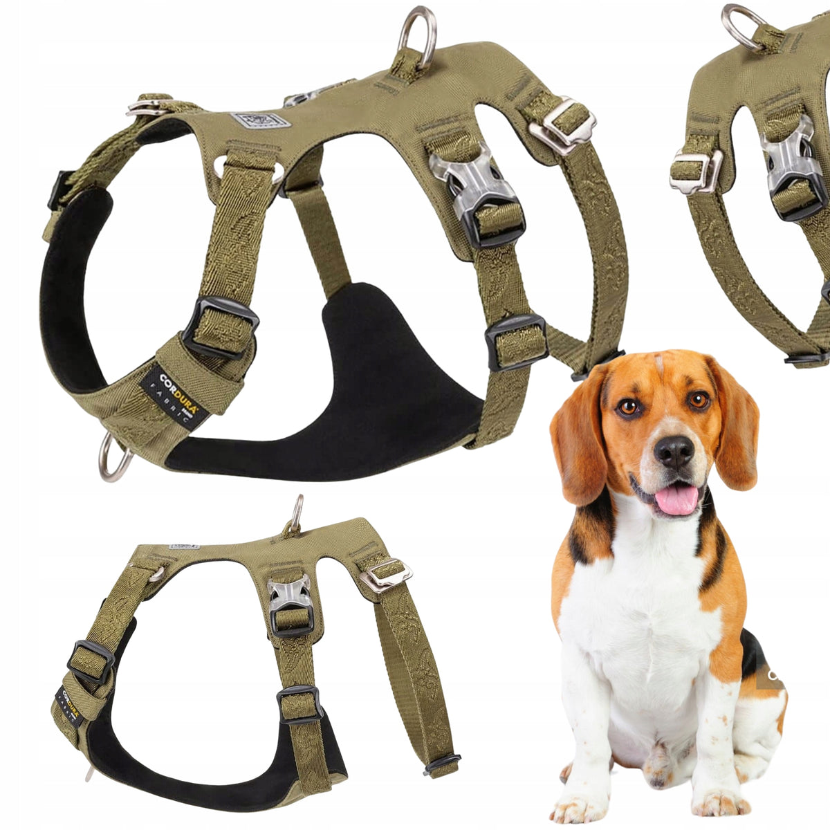 DOG HARNESS ANTI-ESCAPE WATERPROOF WINHYEPET ESCAPE SOFT KHAKI M