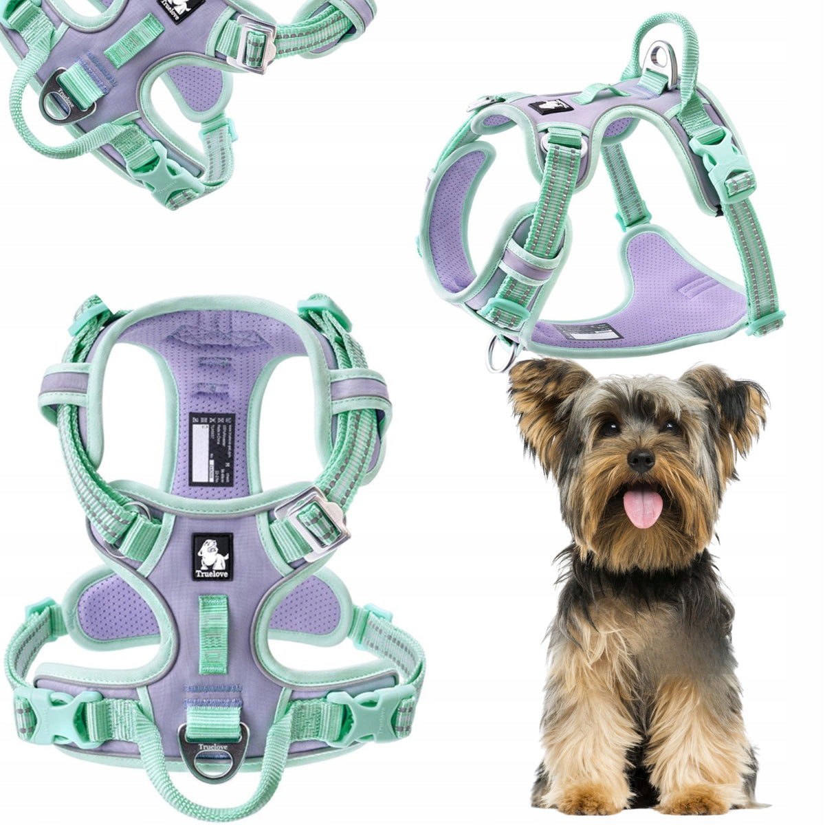 DOG HARNESS EASYWALK TRUELOVE FRONT LINE PREMIUM CORDURA LILAC XS
