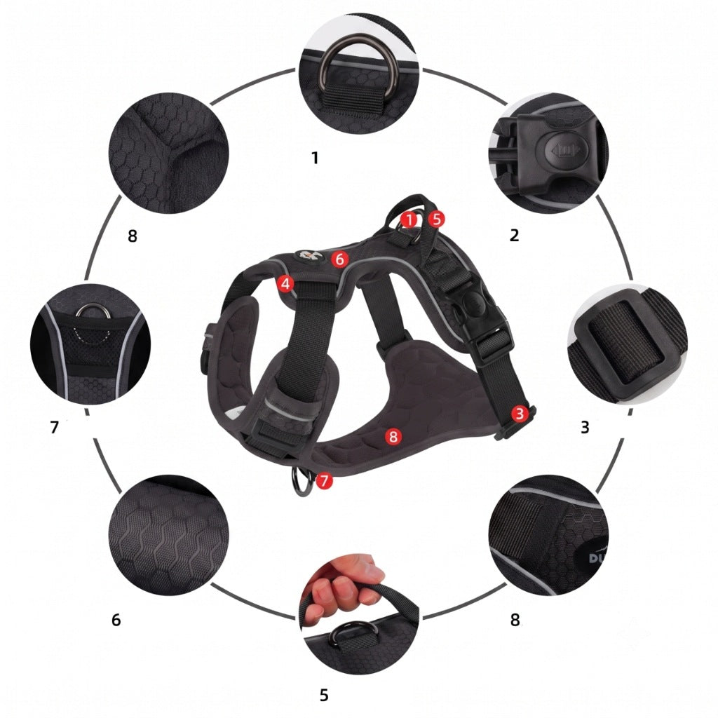 DOG HARNESS GUARD STRONG ADJUSTABLE PRESSURE-FREE COMFORTABLE ros. S Packaging status original