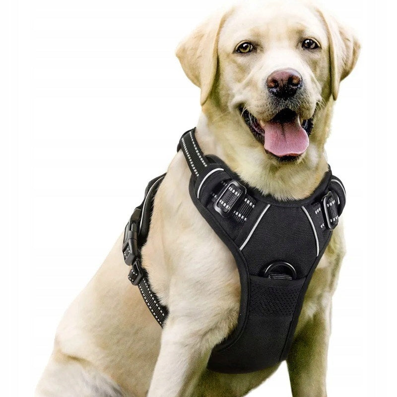 DOG HARNESS PRESSURE-FREE ADJUSTABLE REFLECTIVE SIZE S PINK Manufacturer code Szelki dla Psa rozmiar M RÓŻOWE