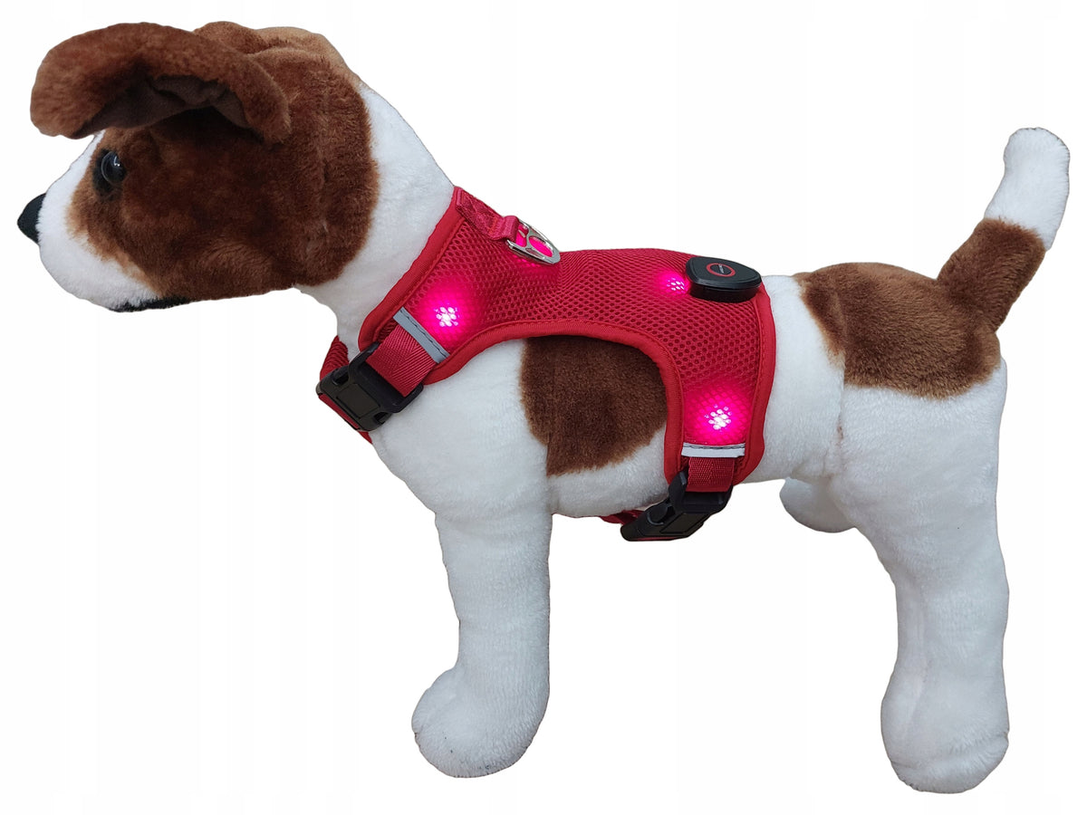 DOG HARNESS PRESSURE-FREE HARNESS RED BEAGLE PEKINGESE M Manufacturer code F89036