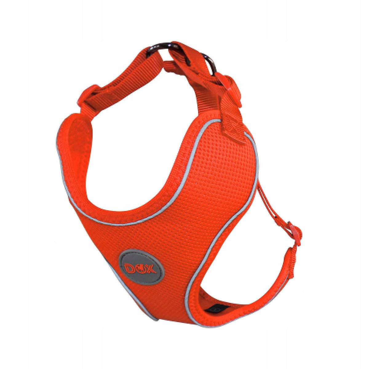 DOG HARNESS REFLECTIVE HARNESS SIZE XL ORANGE ADJUSTABLE