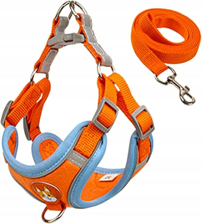 DOG HARNESS SONORENO ORANGE SIZE L WITH LEASH