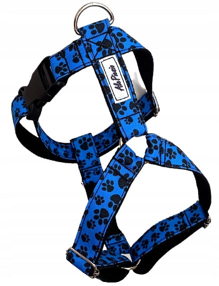 DOG HARNESS TYPE GUARD BLUE-BLACK PAWS SIZE S AlePiesio