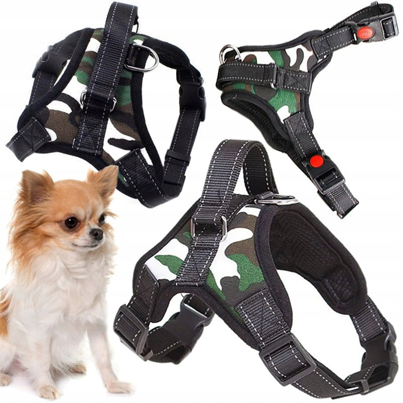 DOG HARNESS WALKING STRONG PRESSURE-FREE COMFORTABLE HANDLE 37-47cm size. XS