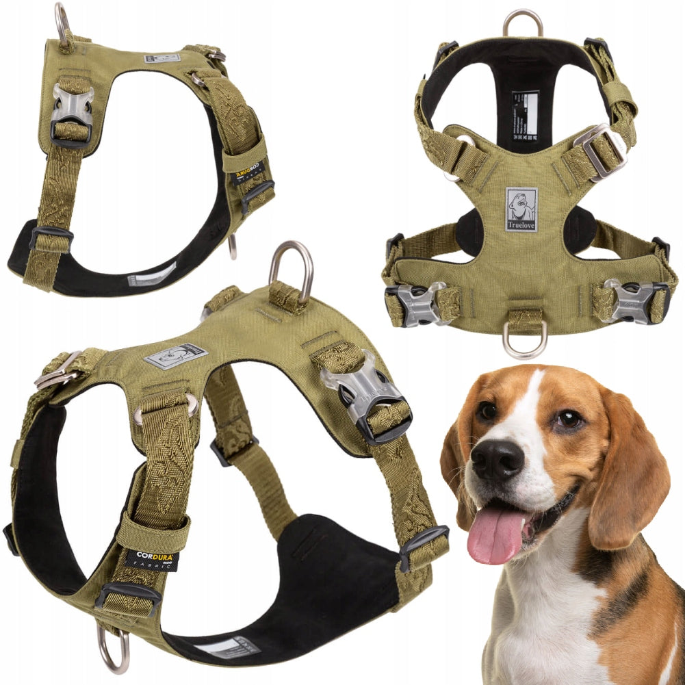 DOG HARNESS WATERPROOF TRUELOVE ADVENTURE SOFT KHAKI LIGHT M
