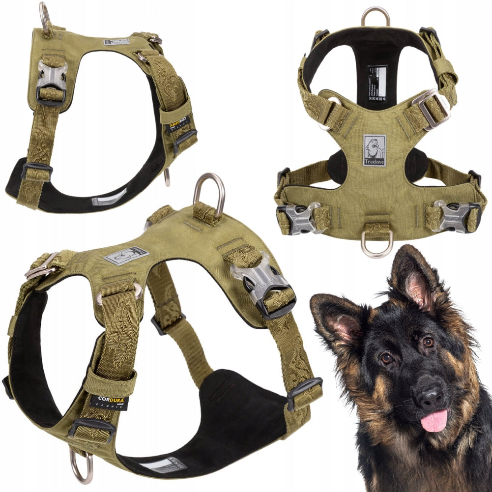 DOG HARNESS WATERPROOF TRUELOVE ADVENTURE SOFT KHAKI LIGHT XL