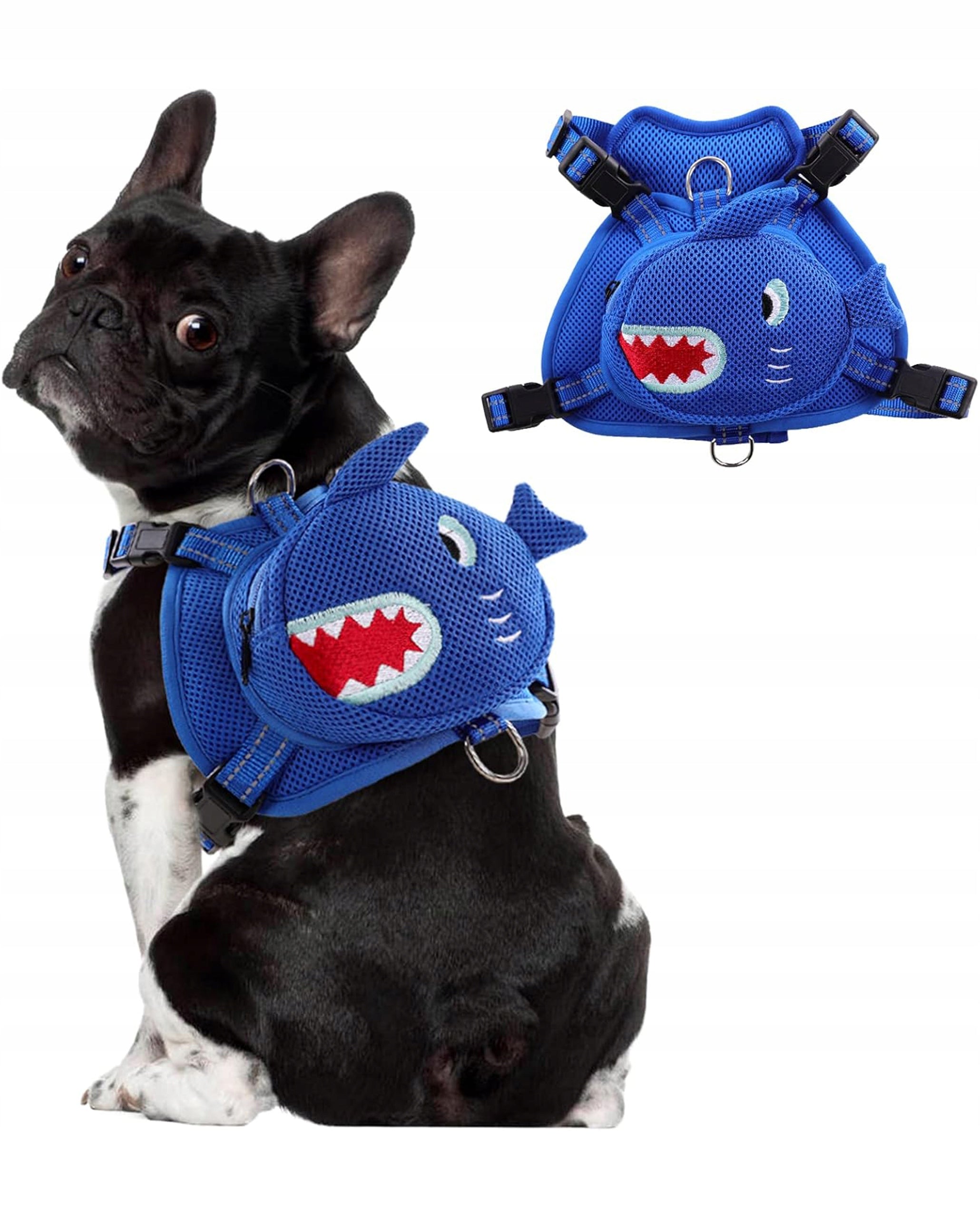 DOG HARNESS Walking Adjustable Pressure-Free With Backpack Breathable XS Brand Fazoo