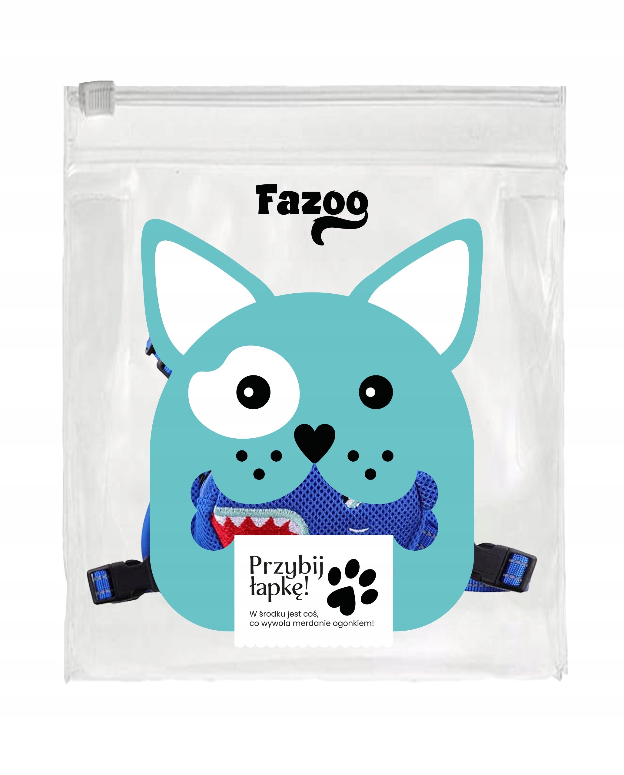 DOG HARNESS Walking Adjustable Pressure-Free With Backpack Breathable XS Manufacturer code Wytrzymałe Spacerowe Szelki dla Psa Fazoo