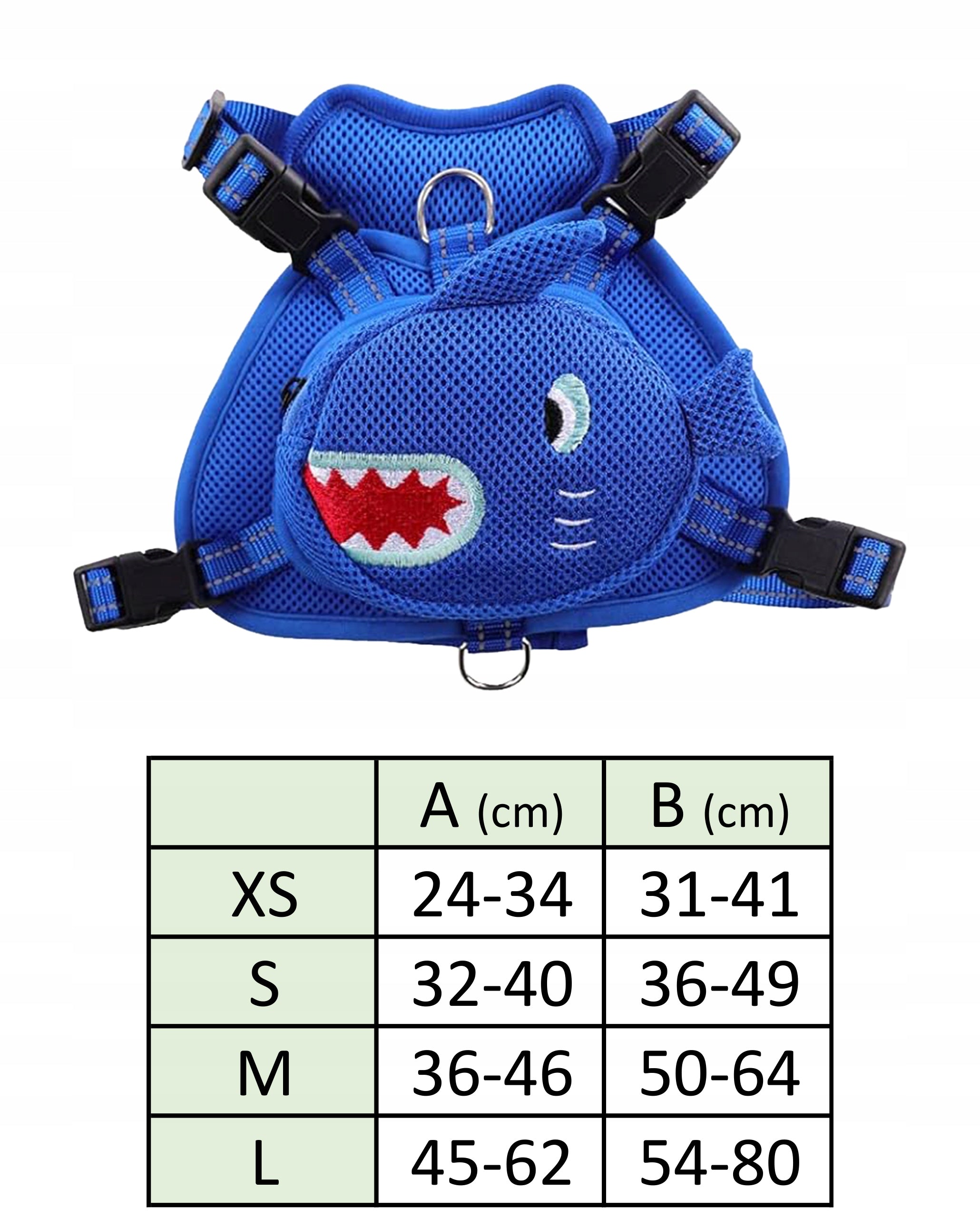 DOG HARNESS Walking Adjustable Pressure-Free With Backpack Breathable XS Product weight with unit packaging 0.111 kg
