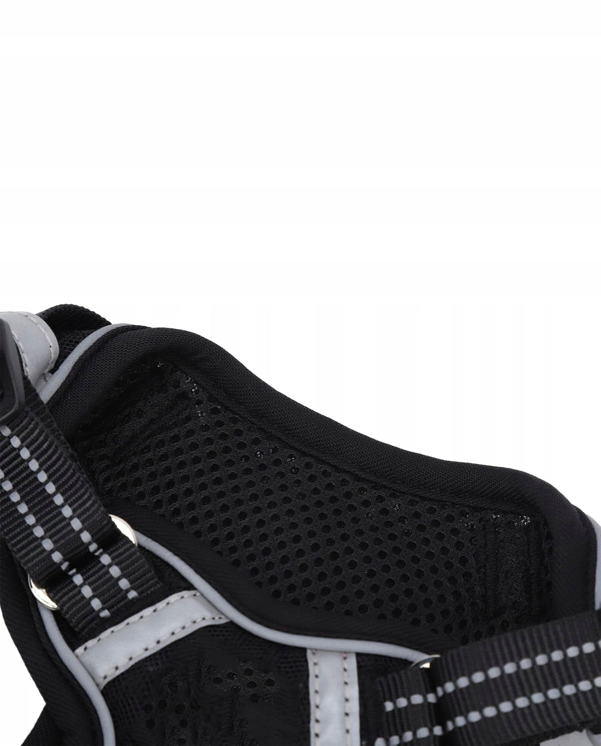 DOG HARNESS with Lanyard Strong Tactical Reflective Lanyard 150 cm Black 2XL Kind walking harness