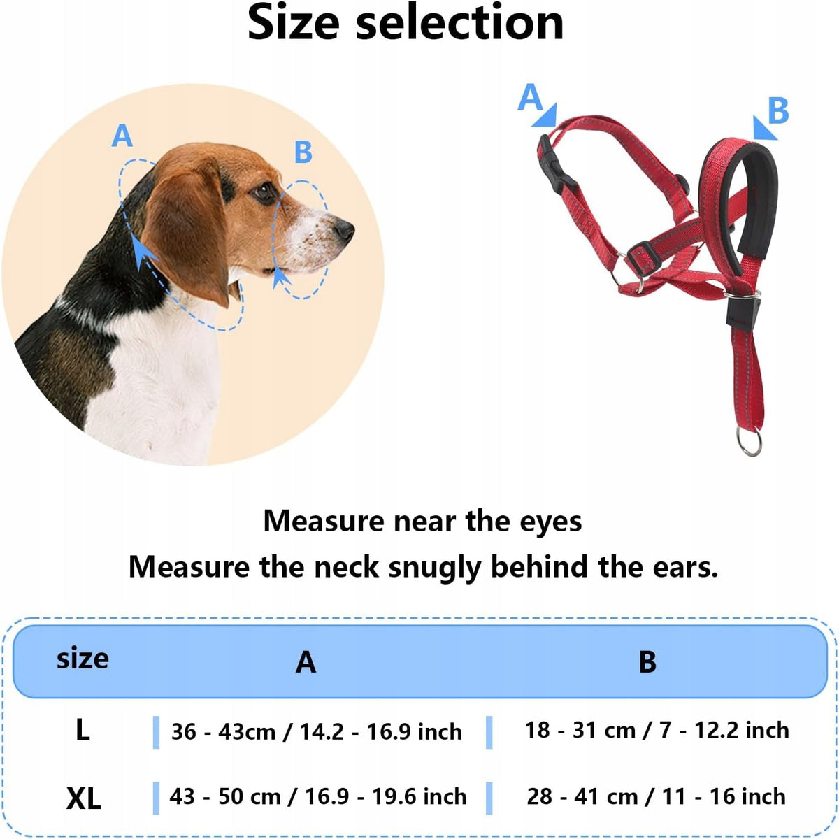 DOG HEAD HALTER L ADJUSTABLE REFLECTIVE ANTI-PULL Manufacturer code HALTER PSA GŁOWOWY REGULOWANY ODBLASKOWY