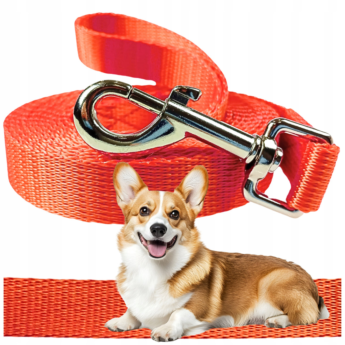 DOG LEASH 4M ORANGE TRAINING URBAN STRONG ROPE TAPE