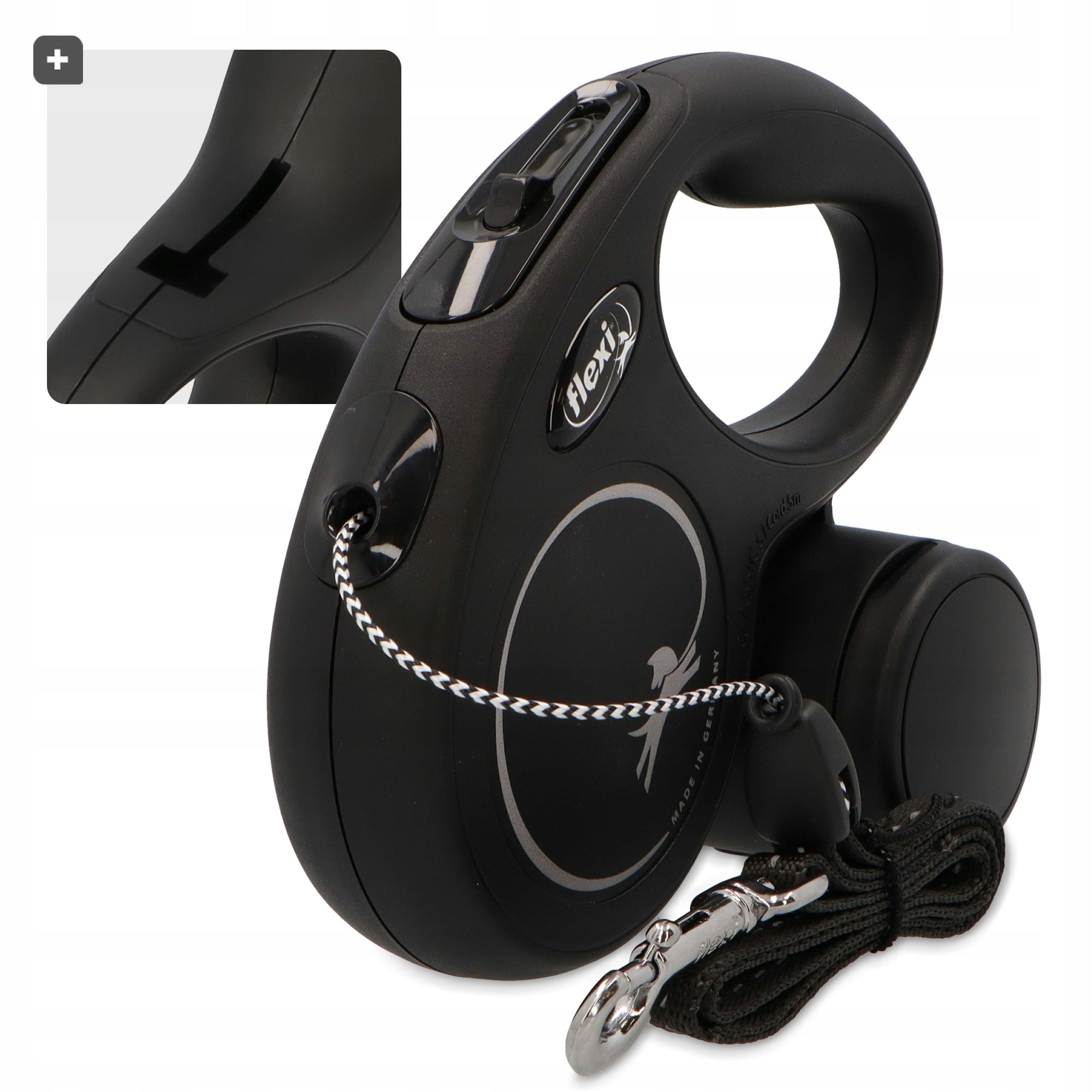 DOG LEASH AUTOMATIC 5m Cable CONTAINER BAGS for Dog Feces MULTI 3O Packaging status original