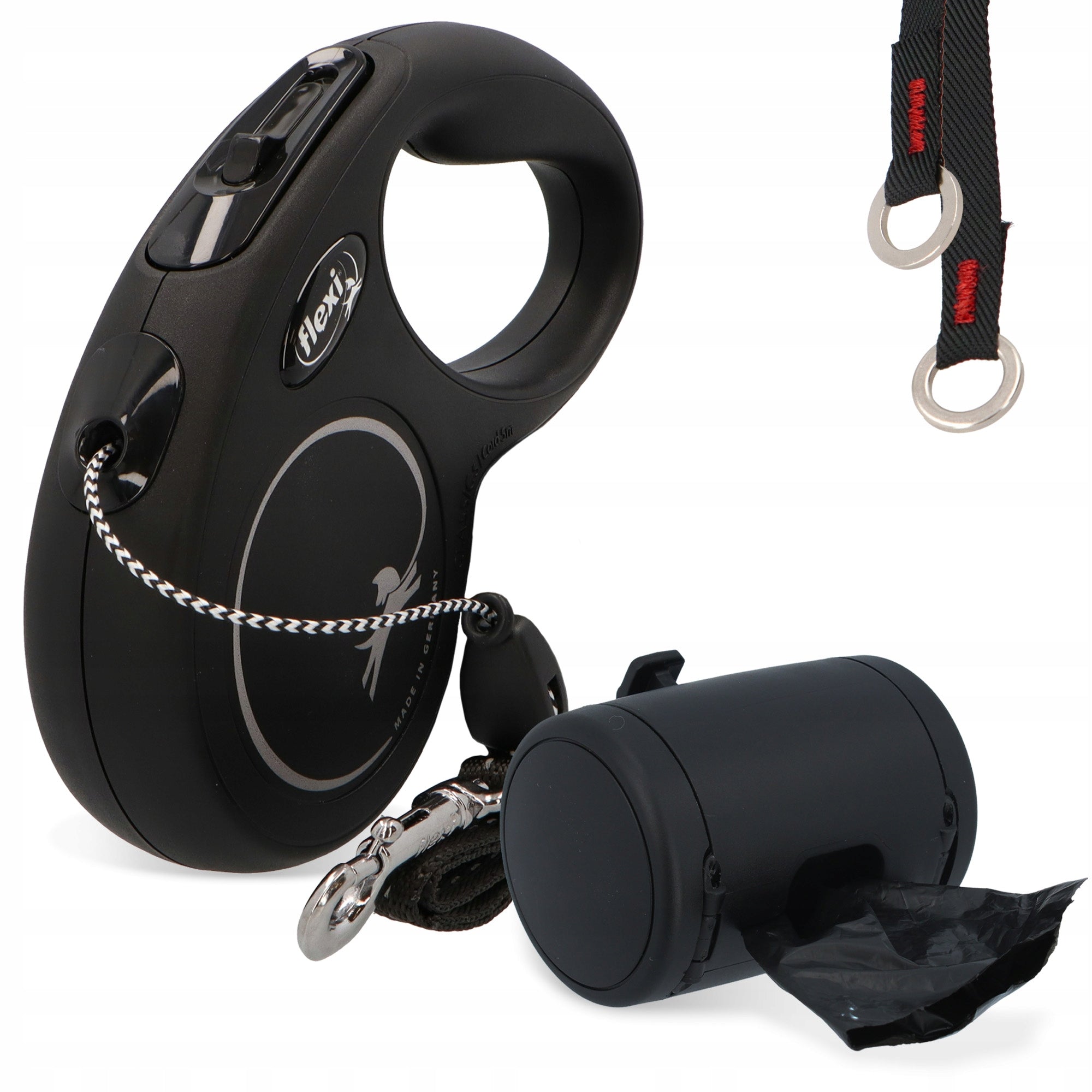 DOG LEASH AUTOMATIC 5m Cable CONTAINER BAGS for Dog Feces MULTI 3O Trade name Smycz automatyczna, pojemnik multi box