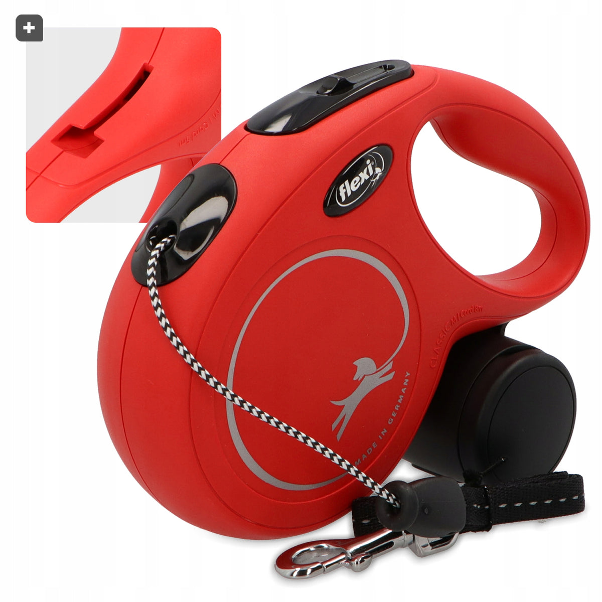 DOG LEASH AUTOMATIC 8m Cable CONTAINER BAGS for Dog Feces MULTI 3O Packaging status original