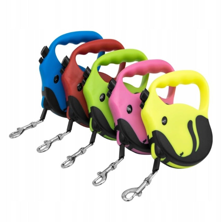 DOG LEASH AUTOMATIC TAPE ROLLED 5m 15kg