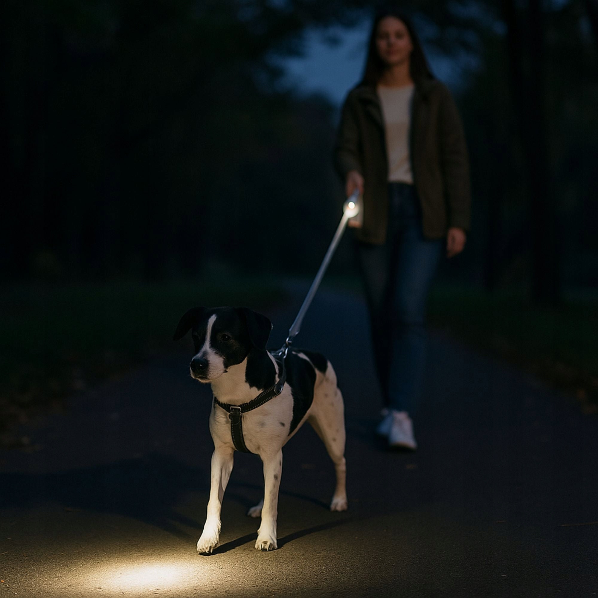 DOG LEASH AUTOMATIC TAPE STRONG 5M LOCK LED FLASHLIGHT ADJUSTABLE MI Maximum leash length 5 m