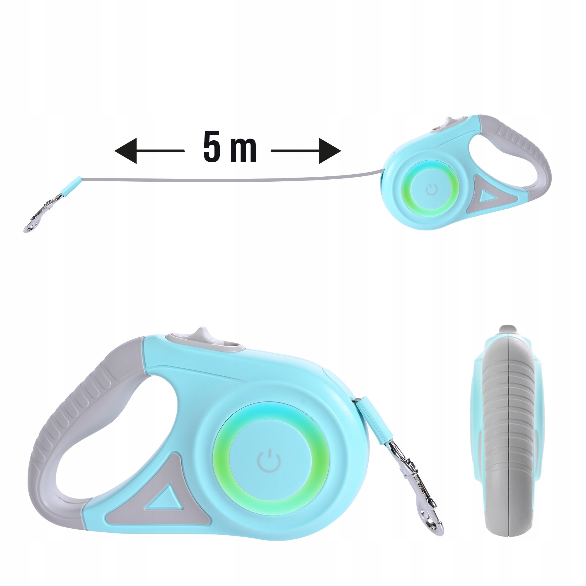 DOG LEASH AUTOMATIC TAPE STRONG 5M LOCK LED FLASHLIGHT ADJUSTABLE MI Trade name PupilPlanet
