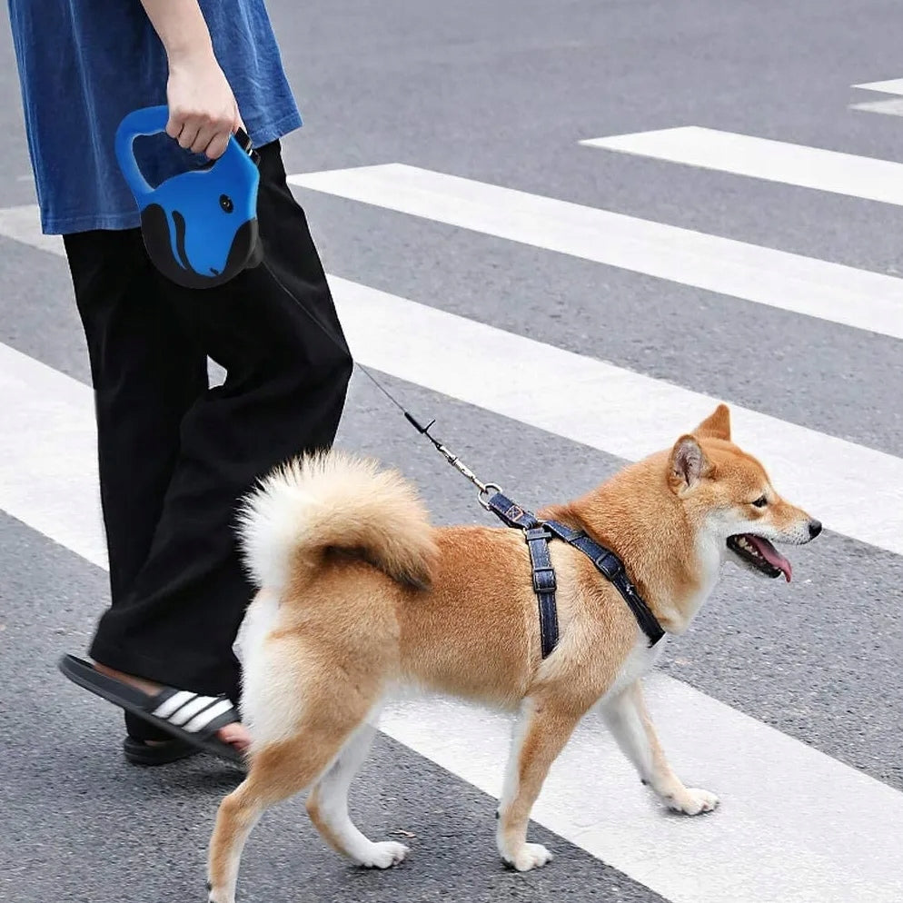DOG LEASH Automatic Retractable Lock Handy With LOCK STRONG 5m Packaging status original