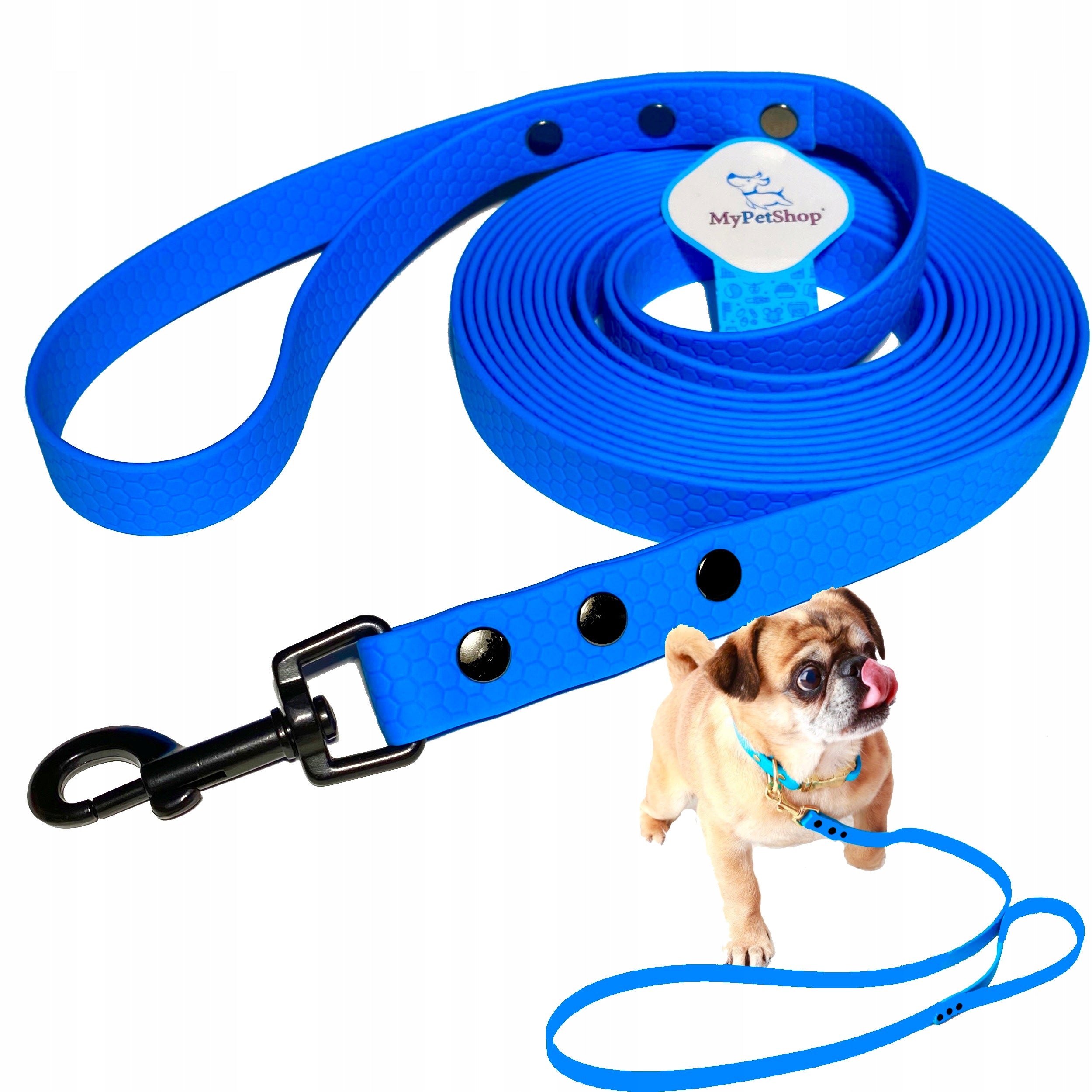 DOG LEASH BIOTHANE Adjustable TRAINING WATERPROOF 5 m Width 16 mm Packaging status original