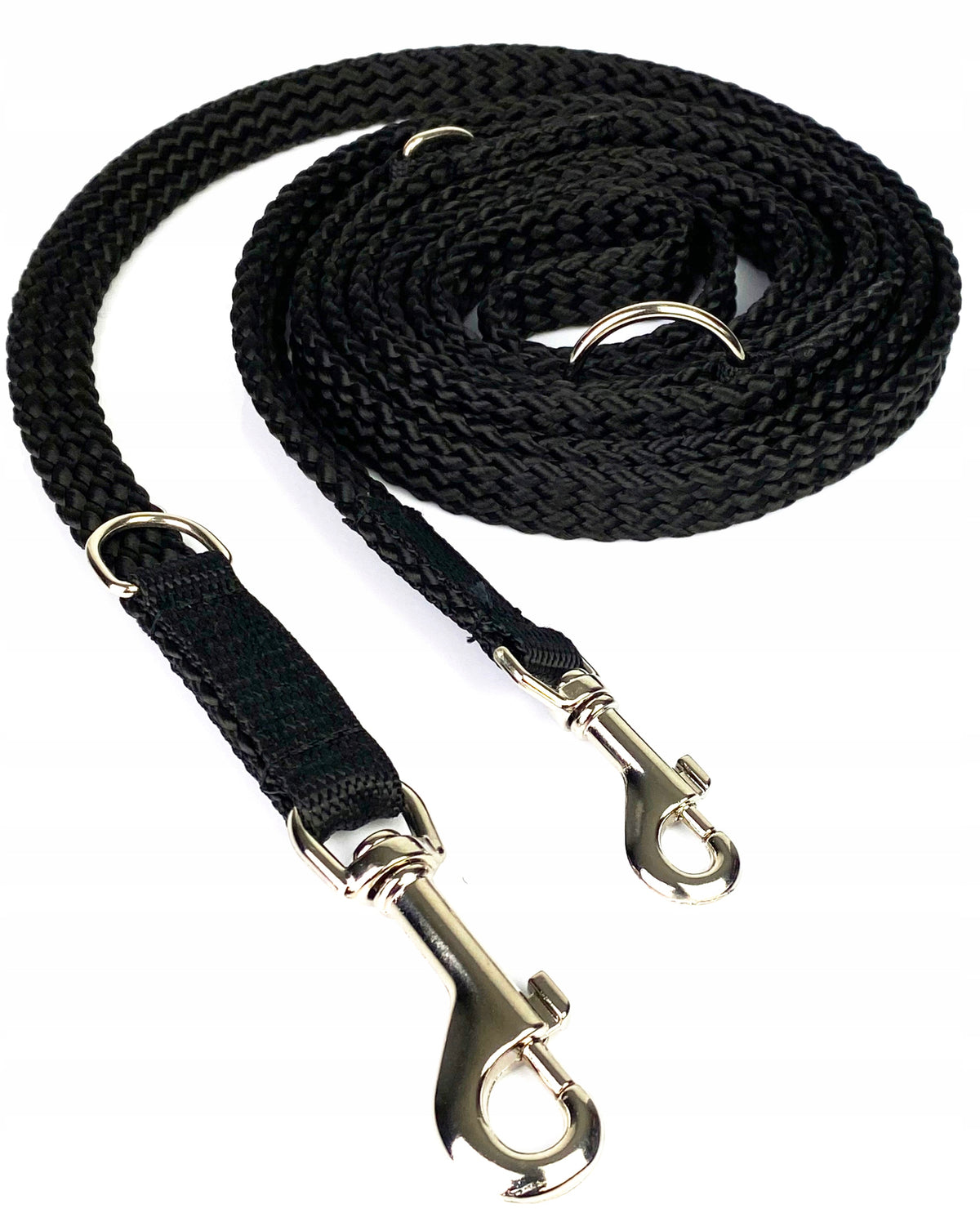 DOG LEASH CLIPPED 230 CM/15 MM FLAT CORD