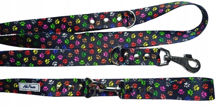 DOG LEASH COLORFUL PAWS 2M RIVETED THICK LARGE CARABINER Manufacturer code 2NITREGKOLŁ01