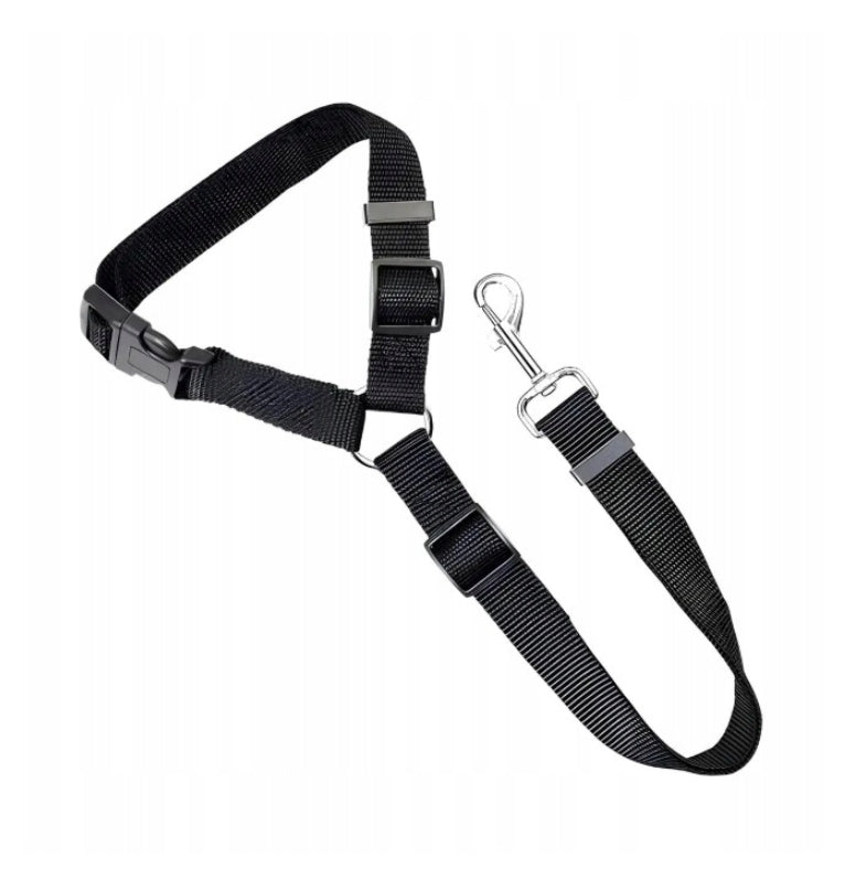 DOG LEASH FOR CAR WITH COLLAR 73 CM ADJUSTABLE STRONG SOLID Trade name VELAN SMYCZ DLA PSA PSÓW DO SAMOCHODU Z OBROŻĄ  73 CM REGULOWANA MOCNA SOLIDNA