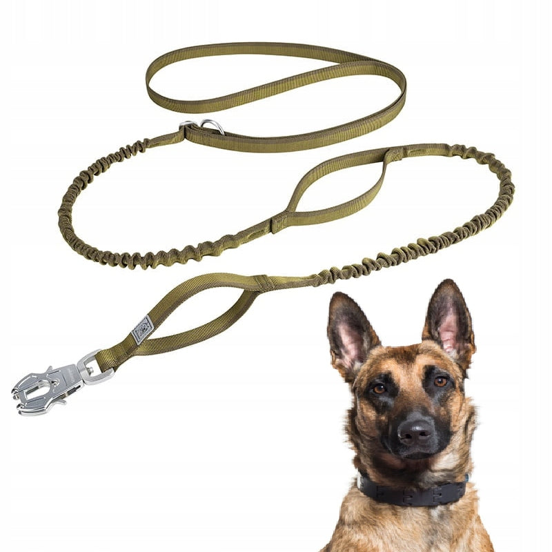 DOG LEASH FOR RUNNING WITH SHOCK ABSORBER STRONG WINHYEPET KHAKI 2,7M