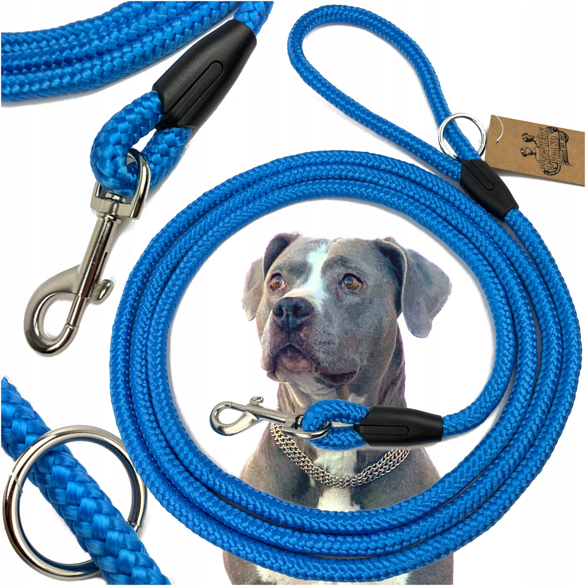 DOG LEASH HANDMADE STRONG THICK ROPE 12MM TRAINING WALK 10M