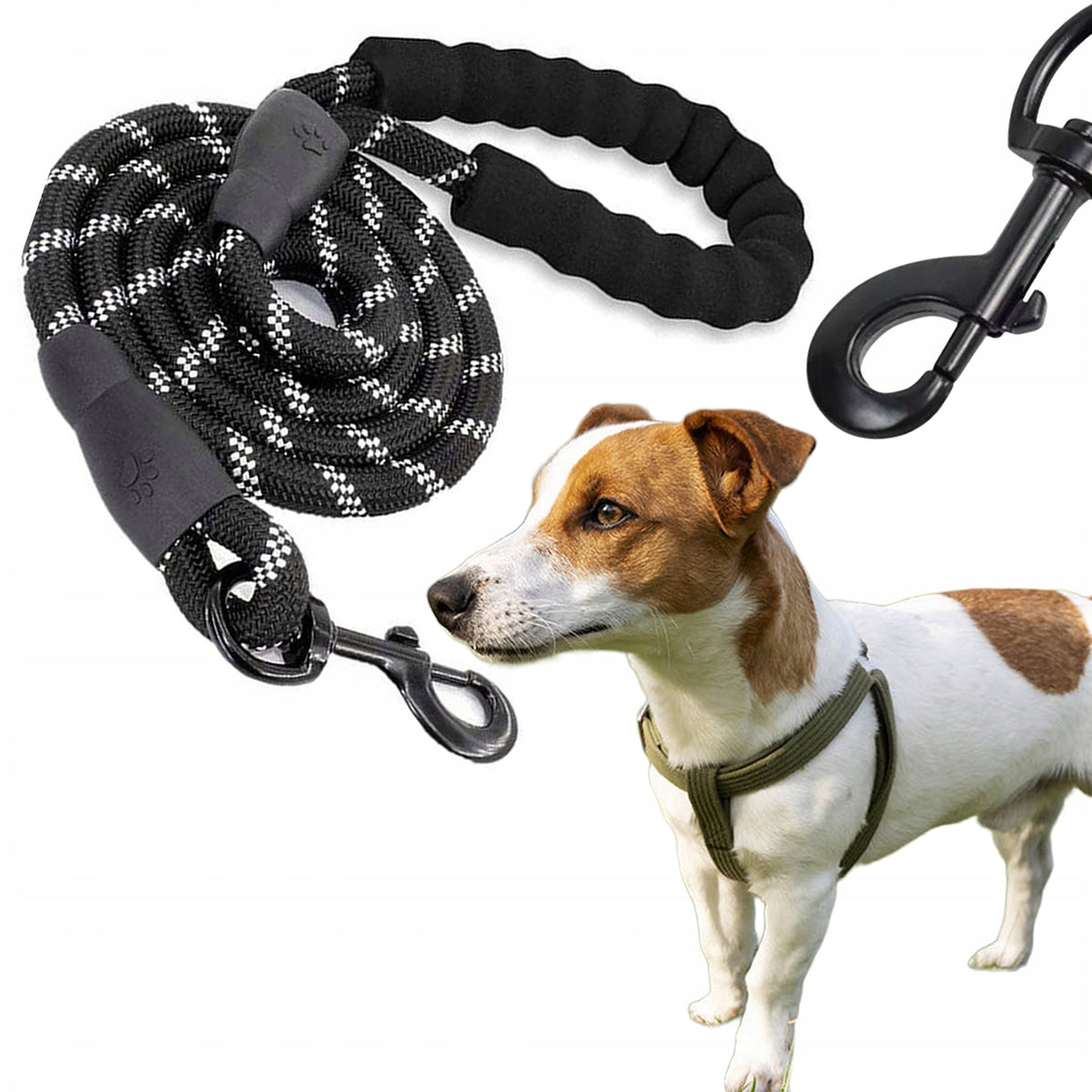 DOG LEASH LARGE 5m LONG training REFLECTOR VERY STRONG 50kg