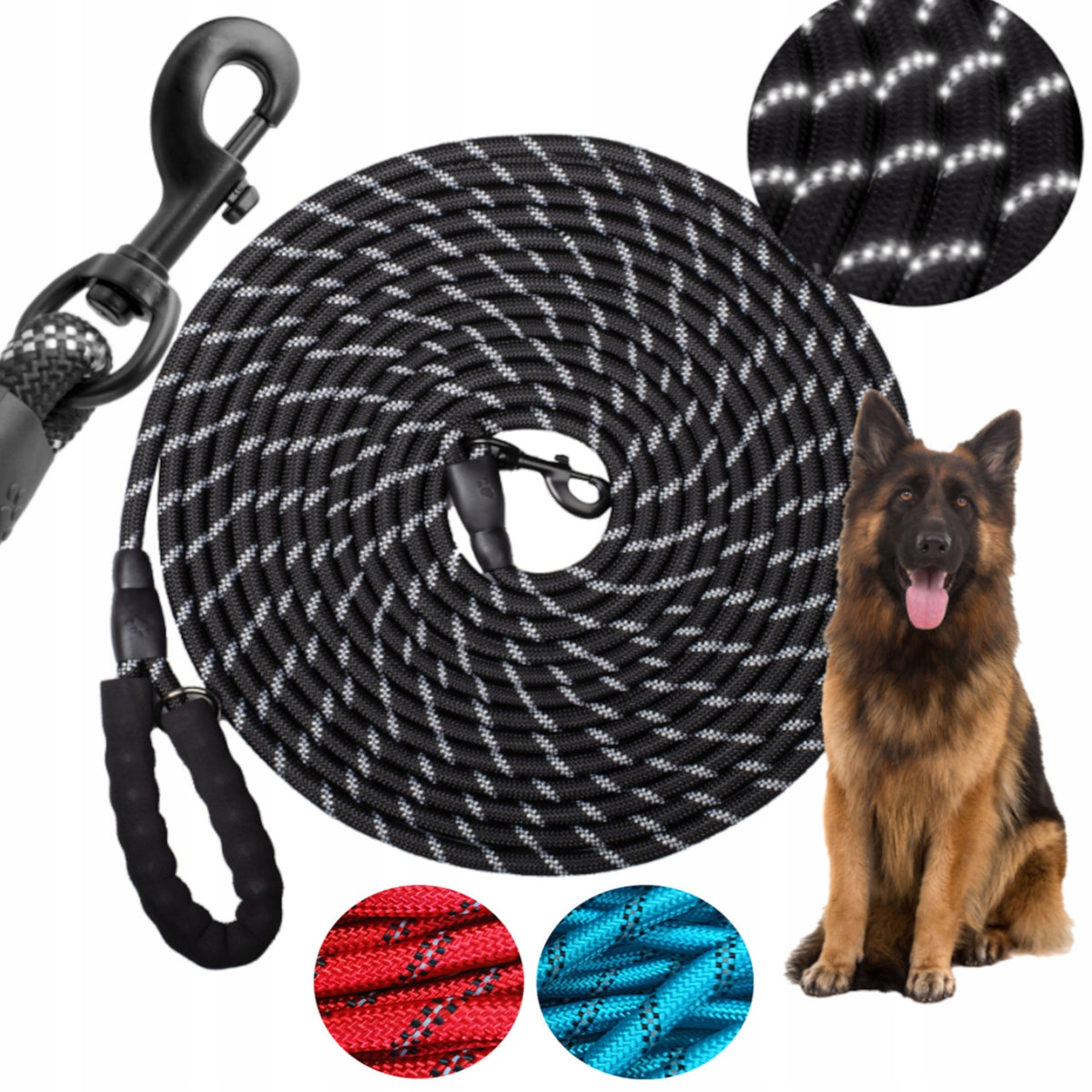 DOG LEASH LONG 20M STRONG ROPE TRAINING ROPE THICK DURABLE XXL