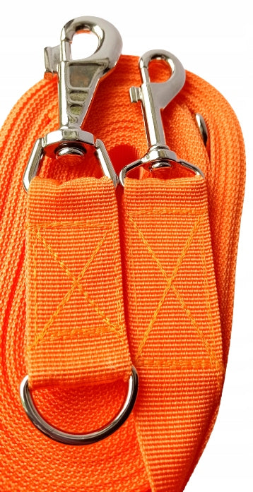 DOG LEASH, REVERSABLE, ADJUSTABLE, LARGE, STRONG CARABINER, 5M, ORANGE Manufacturer code 1027
