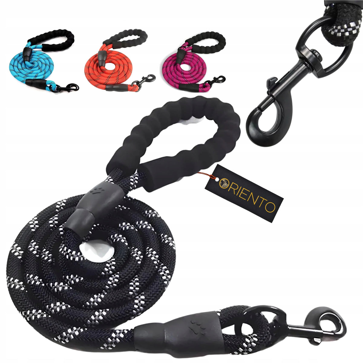 DOG LEASH ROPE THICK STRONG TRAINING COMFORTABLE REFLECTIVE HANDLE 150CM