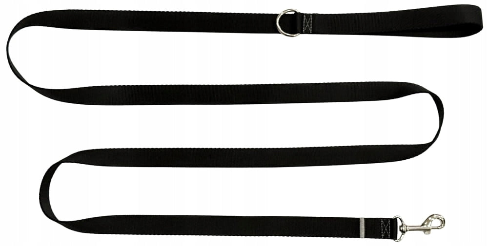 DOG LEASH SOLID TRADITIONAL Durable TAPE 20mm Black 3m Zepnij Packaging status original