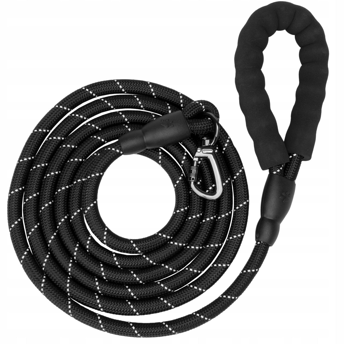 DOG LEASH TRAINING KOBE 3M BLACK REFLECTIVE STRONG WALKING CORD Brand ZWIERZOPASJA