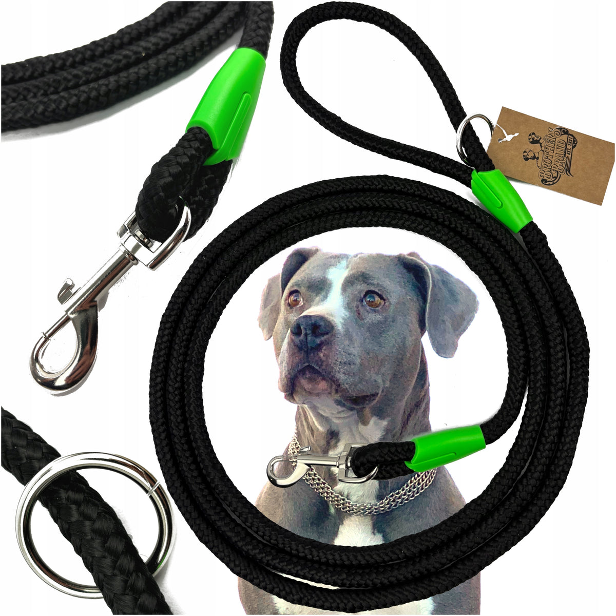 DOG LEASH TRAINING STRONG CORD 10M THICK 12MM WALK TRAINING COLORS