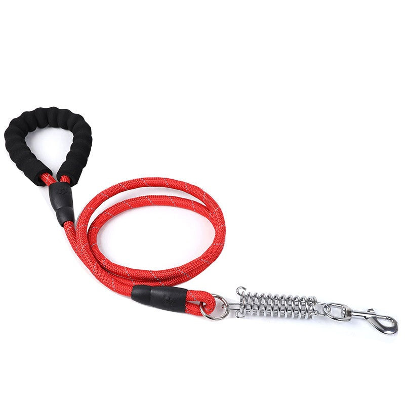 DOG LEASH WITH SPRING SHOCK ABSORBER THICK STRONG SOFT HANDLE 1,5M Packaging status original