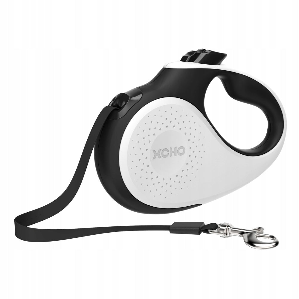 DOG LEASH automatic RETRACTABLE TAPE lock 5 m to 50 kg XCHO Roz. L Packaging status original