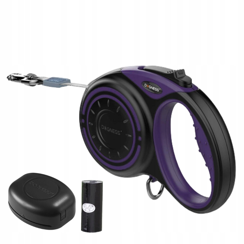 DOG LEASH automatic ROLLING TAPE DOGNESS 4m to 20 kg M + container Manufacturer code 5906154740579