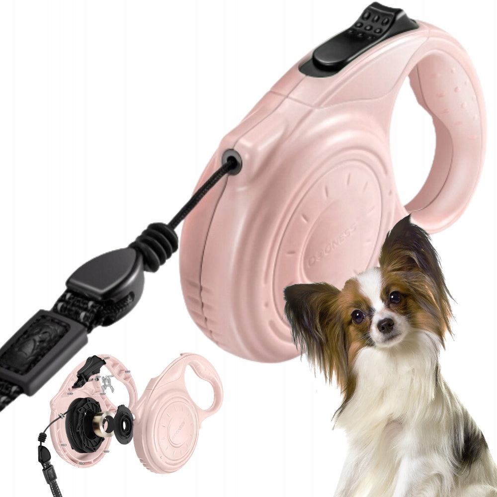 DOG LEASH automatic STRONG ROLLING CABLE lock 3m to 12kg DOGNESS S