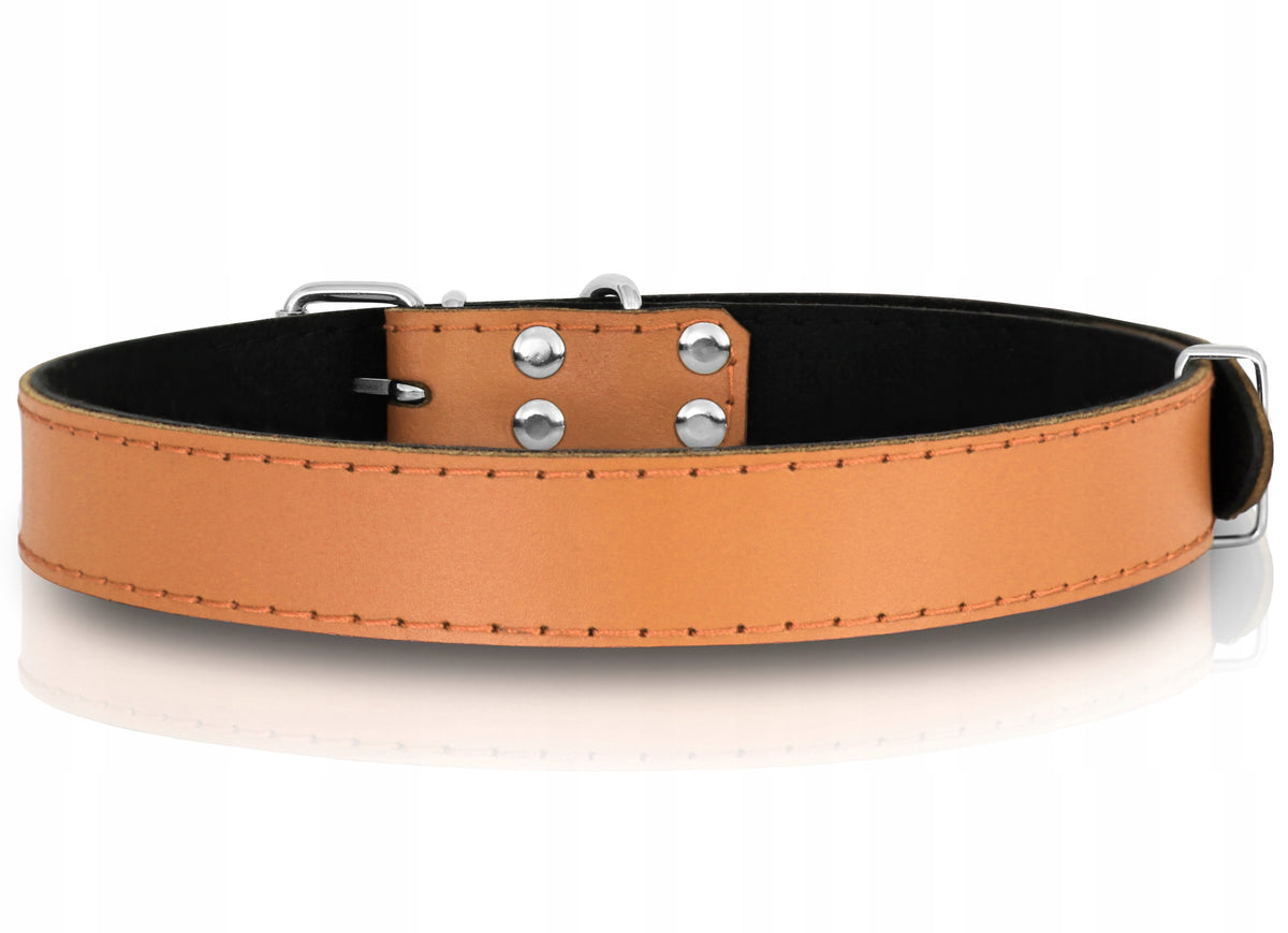 DOG LEATHER COLLAR WITH ENGRAVING 26-36 S Manufacturer code OBR-s07slbrown