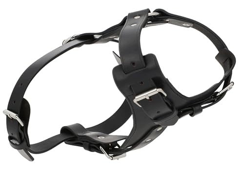DOG LEATHER HARNESS THEKLA BLACK LEATHER ADJUSTABLE leather Manufacturer code Nieoznaczona
