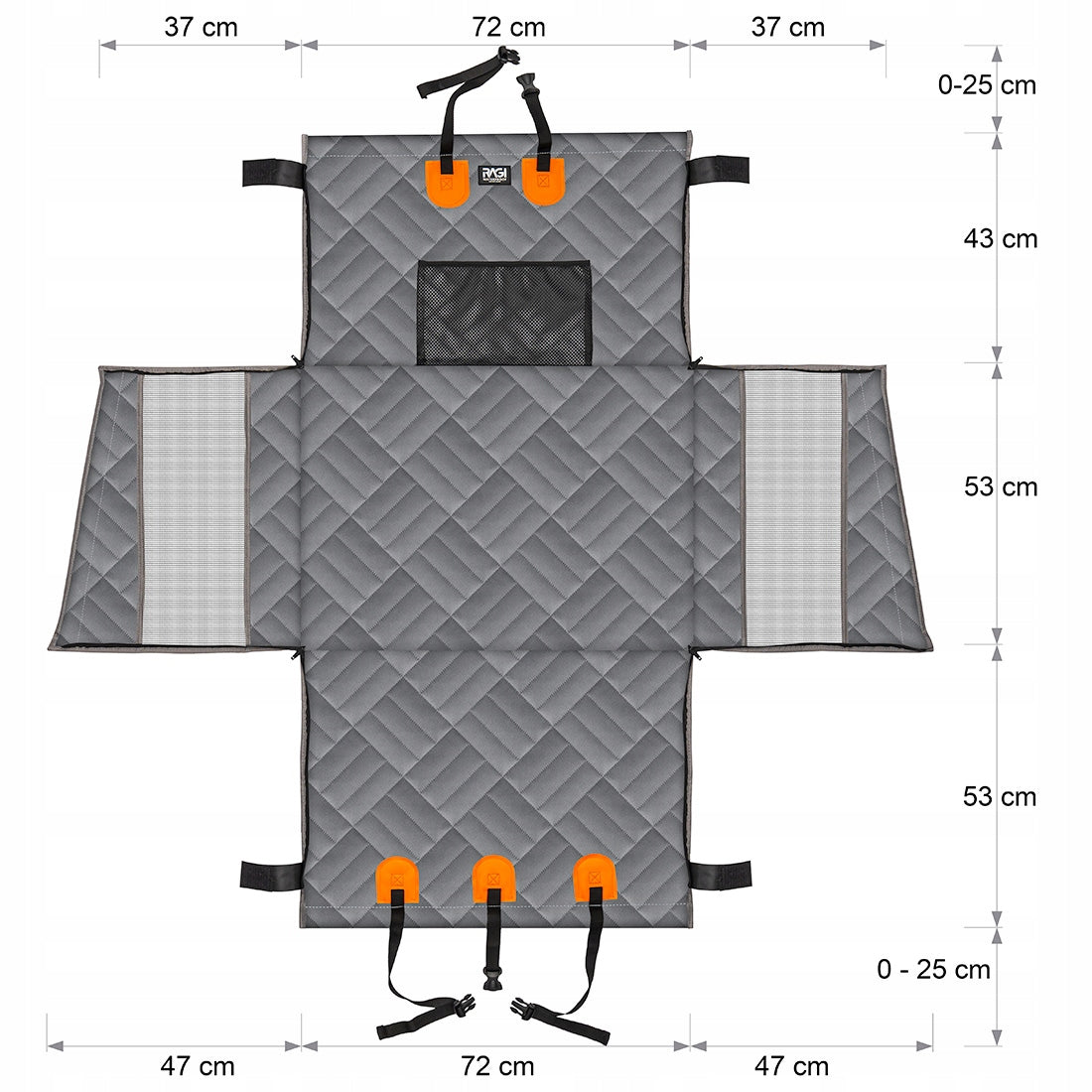 DOG MAT FOR CAR 2/3 Sofa STIFFENED Car Seat LARGE Size XXL