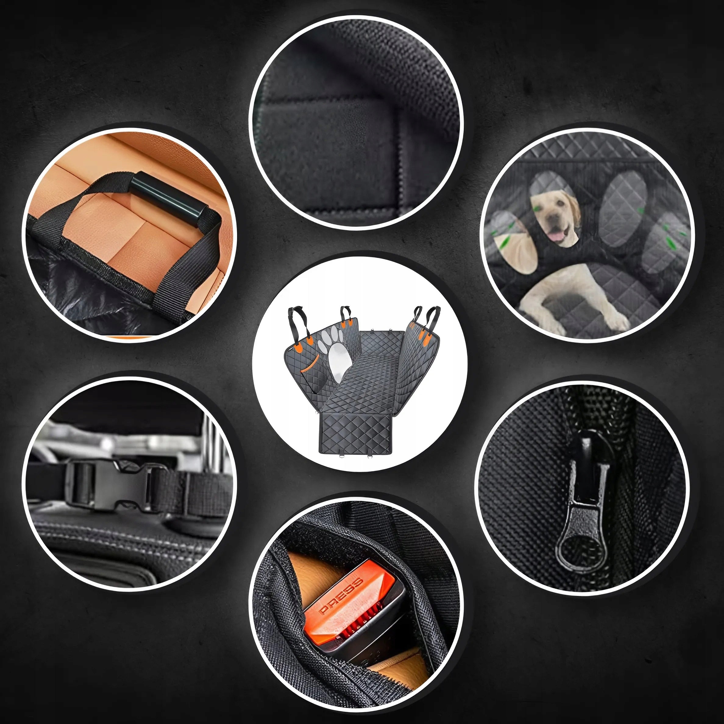 DOG MAT FOR CAR COVER SEAT PREMIUM 4IN1 WATERPROOF STRONG Brand Care Life