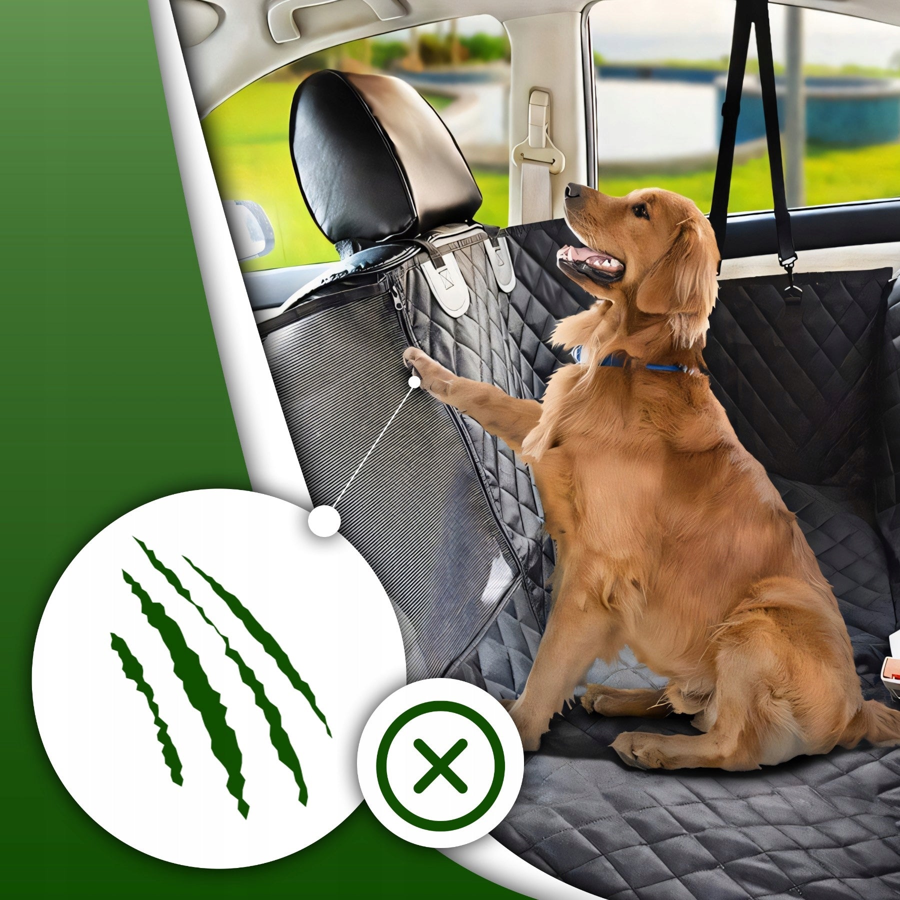 DOG MAT WATERPROOF FOR CAR 204x139,5 SEAT COVER Product height 132 cm
