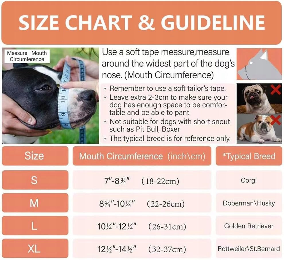 DOG MUZZLE ADJUSTABLE BREATHABLE MESH SIZE S Manufacturer code KAGANIEC PSA ODDYCHAJĄCY REGULOWANY SIAT